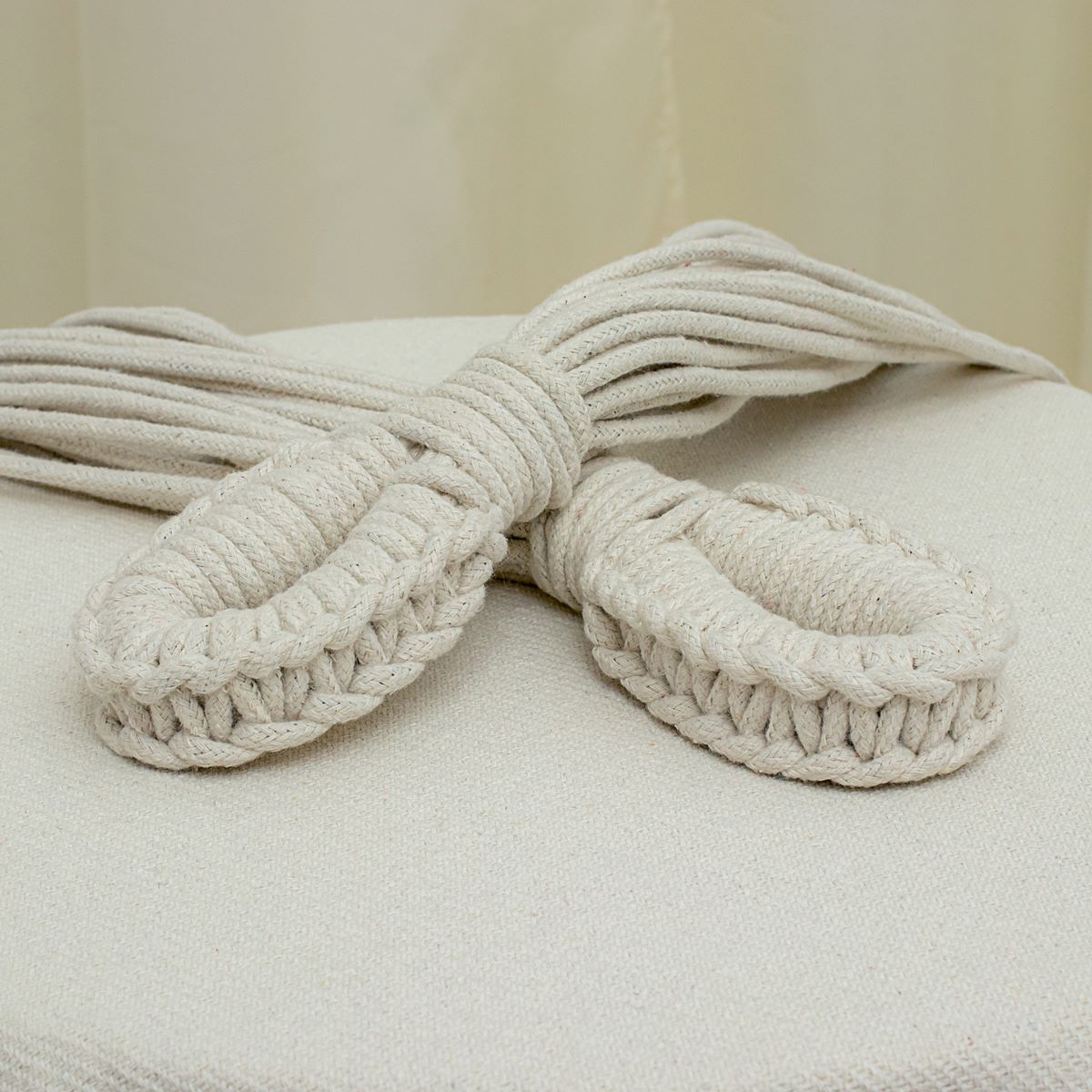 Beige Hammock With Handcrafted Macramé – 165in x 65 in